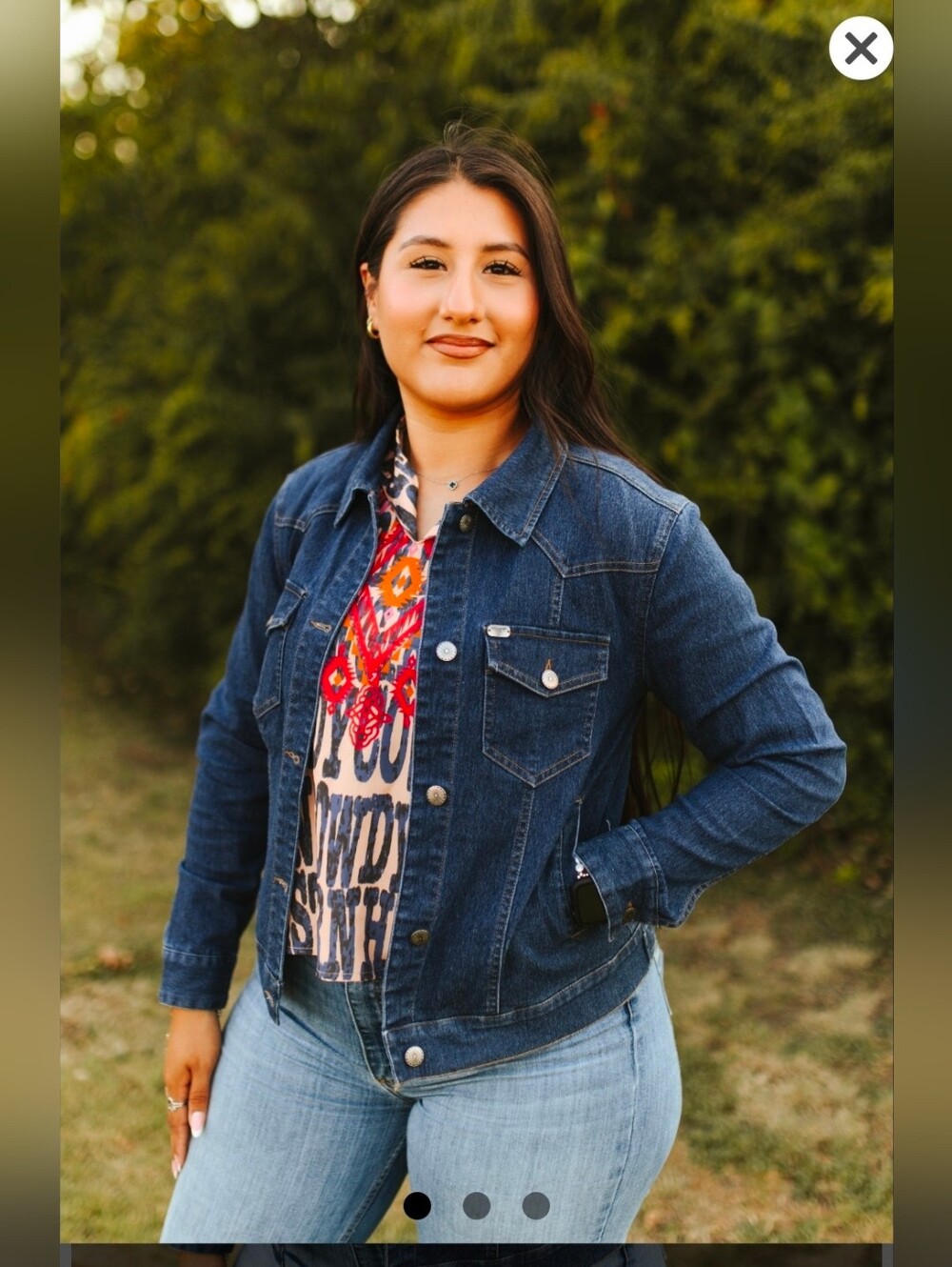 NEW!!! Lucky & Blessed Classic Dark Blue Denim Jacket, NWT